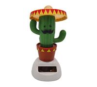 LICHENGTAI Bande Dessinée Cactus Voiture Tableau Bord Décor Intérieur Ornement Voiture, Ornement Intérieur Auto Secouant La Tête Voiture Figurine Solaire Voiture Cactus Garniture du Cadran Automobile