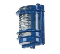 Licht-Erlebnisse Applique murale en verre et laiton bleu IP64 Terrasse Balcon L:17 cm E27 jusqu'à 18 W Lampe murale extérieure nostalgique de style maritime GRACIA
