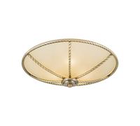 Licht-Erlebnisse Deckenleuchte 3 flammig en Laiton Antik Champagner E27, 42 cm