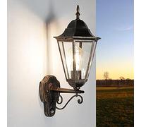 Lampe d'extérieur rustique avec détecteur de mouvement Noir Cuivre E27 BRISTOL Applique Maison Jardin Lanterne