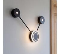 Applique murale LED en aluminium noir salon chambre salle à manger couloir H : 44 cm 3000 K blanc chaud dimmable élégante anti-éblouissante éclairage indirect MORSAU