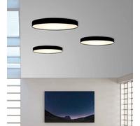 LICHT-TREND Rondo Lampe Plafond LED Haute Puissance Dimmable Non, Blanc/Noir