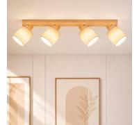 Lichtmaler Plafonnier Spot Bois E14 Rampe Éclairage de Plafond Spots Rétro
