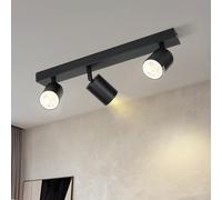 Lichtmaler Plafonnier Spot Noir Rampe Plafond Led 3 Spots, Base Droite
