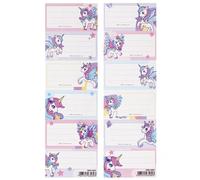Licorne Autocollants pour cahier, autocollants pour cahier d'écolier, SET 12 STICKERS (Licorne)