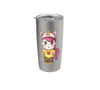 Licorne Femme cool Enfants Filles Licorne mignonne Gobelet isotherme en acier inoxydable double paroi