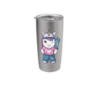 Licorne Femme cool Enfants Filles Licorne mignonne Gobelet isotherme en acier inoxydable double paroi