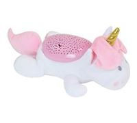 Licorne VEILLEUSE MUSICALE rose et blanche - Longueur 31 cm G
