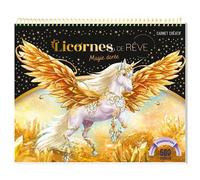 Licornes de rêve - Carnet créatif - Magie dorée - Christine Alcouffe - Play Bac Eds - cartonné - Document jeunesse