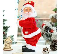 Licsaliwe Père Noël Twerk avec Musique 11 Pouces, Jouet de Noël Dansant Amusant pour décoration de fête à la Maison (sans Batterie, A)