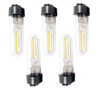 Licsaliwe Pièces de rechange pour lampe solaire - 5 ampoules solaires LED blanc chaud 3 V 2700 K, pour cour, jardin, allée, extérieur
