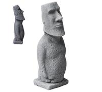 Licsaliwe Statue Moai texturée en grès, Statue de tête d'île de Pâques, décoration Mystique Antique Pâques pour intérieur et extérieur, S