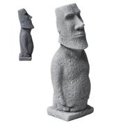 Licsaliwe Statue Moai texturée en grès, Statue de tête d'île de Pâques, décoration Mystique Antique Pâques pour intérieur et extérieur, M