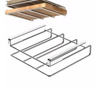 Licsaliwe Support de planche à découper sous armoire en acier inoxydable, support robuste sans poinçon, de planche horizontal vertical sans couvercle