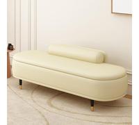 LIDANGUH Banc de Rangement d’entrée avec Dossier, Banc de Chambre rembourré en Cuir Anti-griffures, Meuble à Chaussures à Couvercle relevable pour Pied de lit, Salon(Beige,160cm/63in)