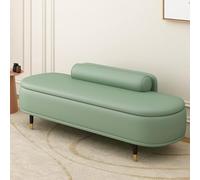 LIDANGUH Banc de Rangement d’entrée avec Dossier, Banc de Chambre rembourré en Cuir Anti-griffures, Meuble à Chaussures à Couvercle relevable pour Pied de lit, Salon(Aqua Green,160cm/63in)