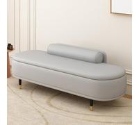 LIDANGUH Banc de Rangement d’entrée avec Dossier, Banc de Chambre rembourré en Cuir Anti-griffures, Meuble à Chaussures à Couvercle relevable pour Pied de lit, Salon(Light Gray,100cm/39.4in)