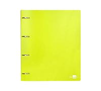 LIDERPAPEL 4 anneaux myxtes 40 mm POLYPRYLÈNE DIN A4 JAUNE FLUOR OPAQUE