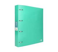 LIDERPAPEL 4 anneaux myxtes 40 mm POLYPRYLÈNE DIN A4 VERT POMME OPAQUE