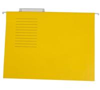 Liderpapel 42812 Dossier Suspendu Papier Cartonné Kraft 250 g/m2 Tiroir A4 297 x 210 mm Dos V Viseurs Baguette Métallique Jaune