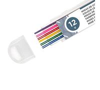 Liderpapel 52401Etui de 12 mines effaçables 0.5 mm couleur pour Porte-mines et Critérium