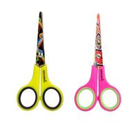 Liderpapel 74843 Ciseaux Décor 5-8 ans Lames Acier Inoxydable Décorées Pointe Arrondie Anti-Coupe Longueur 14 cm Couleurs Assorties