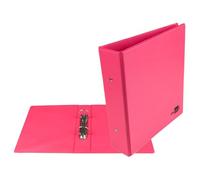 Liderpapel 77197 Classeur 2 Anneaux Ronds 40 mm Carton Rembordé PVC A5 Fuchsia Couleurs Assorties