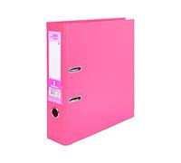 Liderpapel 79692 Documenta Classeur Levier Carton Rembordé PVC 1,9 mm Dos 75 mm Rado Métallique Rose