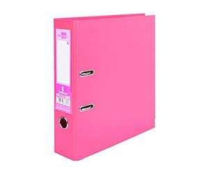 Liderpapel 79692 Documenta Classeur Levier Carton Rembordé PVC 1,9 mm Dos 75 mm Rado Métallique Rose
