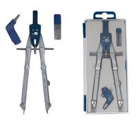 Liderpapel 924164 Compas Micrométrique Articulé 2 Branches Circonférence 38 cm Touche Réglage Rapide Bague Mine 2 mm Étui Couleurs Assorties
