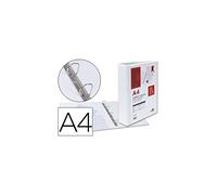 Liderpapel 931327 Classeur Kangourou Plastique Dos 78 mm 283 x 320 mm Document A4 4 Anneaux 55 mm Blanc