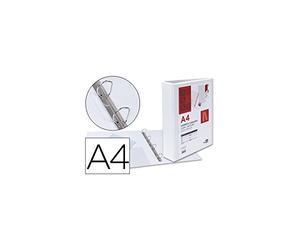 Liderpapel 931327 Classeur Kangourou Plastique Dos 78 mm 283 x 320 mm Document A4 4 Anneaux 55 mm Blanc