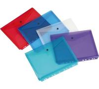 Liderpapel 932857 Pochette Enveloppe Polypropylène A4 210x297mm Lot de 50 180 Microns Résistant Perforée Pack Lot de 5 Transparent