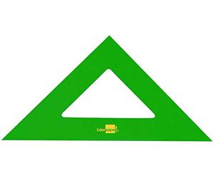 Liderpapel 943373 Équerre 45 Degrés Dimension Hypoténuse 32 cm Grande Qualité Acrylique Vert