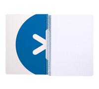 Liderpapel Cahier à spirale A4 Antartik couverture rigide 80H 90 g carré 4 mm avec marge couleur bleu foncé