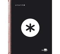 Liderpapel Cahier Spirale Série Antartik A5 148X210Mm 120F 100G/M² Quadrillage 5Mm 6 Trous Coil-Lock Noir