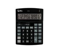 Liderpapel Calculatrice Bureau XF29 12 chiffres taxes solaire et piles noir 190x140x30 mm