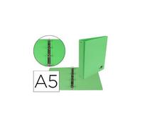 Liderpapel Classeur 4 Anneaux Ronds 25mm A5 Carton Rembordé Pvc Coloris Vert Pistache