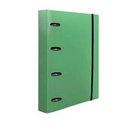 LIDERPAPEL Classeur de rechange A4 Tableau 5 mm 100 feuilles 80 g POLYPRYLÈNE 4 anneaux 40 mm Vert pomme