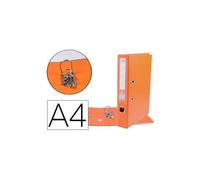 Liderpapel Classeur Levier A4 Documenta Carton Rembordé 1,9mm Dos 52mm Rado Métallique Coloris Orange
