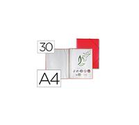 liderpapel EC10 - fichier Vitrine avec spirale, A4, Couleur Rouge
