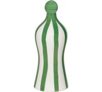 Lido Bouteille en céramique rayée Vert Zafferano