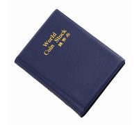 LiebeWH Album de Rangement 120 Pochettes, 10 Pages, Livre de Collecte de Devises Portable Super Transparent avec Couverture en PVC pour Jetons, Médaillons, Badges (Blue)