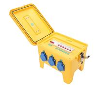 LiebeWH Boîte de Distribution électrique 16A, Coffret Portable 6 Prises avec Indice IP65 et Poignée pour Chantier Jardin Maison