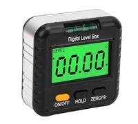 LiebeWH Détecteur d'angle Numérique, Inclinomètre Magnétique ABS, Boîte de Niveau électronique, écran LCD rétroéclairé 4 X 90 Degrés, Outil de Lecture Compact pour le Travail du Bois, la