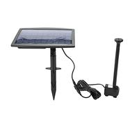 LiebeWH Fontaine à énergie Solaire, Pompe à Eau à énergie Solaire ABS, Batterie 2200 MAh, 175 L H 65 Cm, Hauteur de Pulvérisation pour Aquarium, Bassin de Jardin, Démarrage en 3 Secondes, étanche IP64