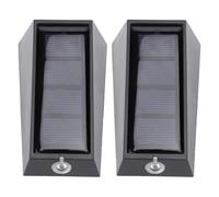 LiebeWH Lumières de Clôture Solaires RVB à Couleur Changeante, Appliques Murales Solaires d'Extérieur, Chaîne LED Alimentée par le Mouvement, Capteur Extérieur, Clôture de Patio, Mur de Jardin,