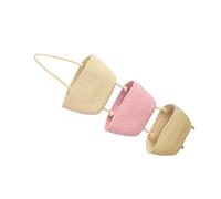 LiebeWH Paniers de Rangement Suspendus, Panier Suspendu à 3 Niveaux en Corde de Coton, Organisateur Mural Profond Amovible pour Chambre à Coucher, Salon, Cuisine, Crèche, 73 Cm (Rosace Beige)