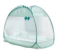Liemuao Moustiquaire Pop Up pour Lit bébé, 120x65x100 cm, Installation Facile Tente de Lit Dôme avec Double Porte Fermeture éclair, Portable et Pliable pour Camping et Chambre (Dinosaure)