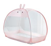 Liemuao Moustiquaire Pop Up pour Lit bébé, 120x65x100 cm, Installation Facile Tente de Lit Dôme avec Double Porte Fermeture éclair, Portable et Pliable pour Camping et Chambre (Lapin)